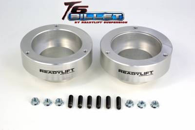 ReadyLift - ReadyLift 2.0in. T6 BILLET ALUMINUM LEVELING KIT ANODIZED, SILVER IN COLOR T6-1090-S