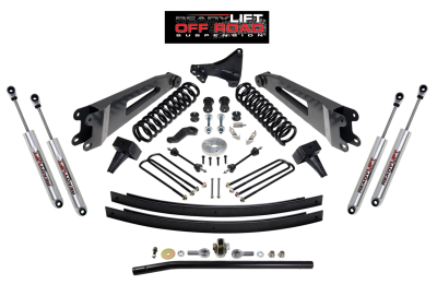 ReadyLift - ReadyLift 5in. Lift- Springs, Leafs, Blocks, Radius Arms, Trac Bar & Shocks TOW PACKAGE 49-2002