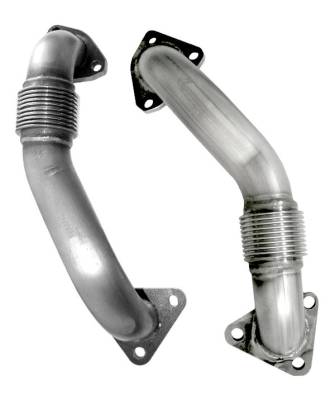PPE Diesel - OEM Length Replacement High Flow Up-Pipes - GM 6.6L Duramax 2001 CA and 2001-2004 FED .