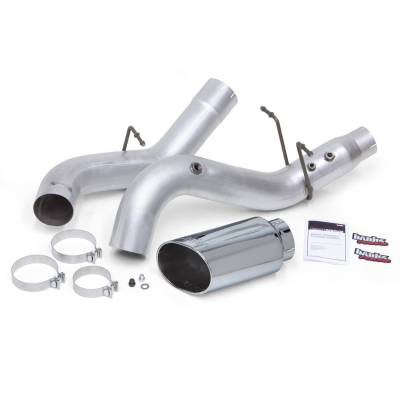 Banks Power - Monster Exhaust System 5-inch, Single Exit, Chrome Tip for 2017-2019 Chevy/GMC 2500/3500 Duramax 6.6L L5P