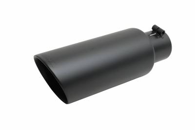 Gibson Performance Exhaust Black Ceramic Double Walled Angle Exhaust Tip 500427-B