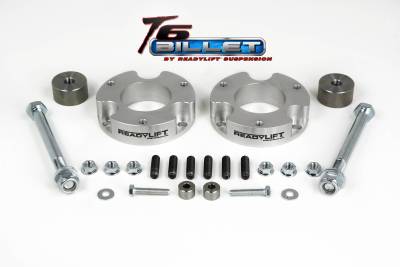 ReadyLift 2.25in. T6 BILLET ALUMINUM LEVELING KIT ANODIZED, SILVER IN COLOR T6-5055-S
