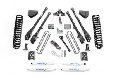 Fabtech 6in 4LINK SYS W/COILS & PERF SHKS 05-07 FORD F250 4WD W/O FACTORY OVERLOAD K2013