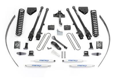 Fabtech 8in 4LINK SYS W/COILS & PERF SHKS 05-07 FORD F250 4WD W/FACTORY OVERLOAD K20171