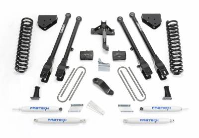 Fabtech - Fabtech 6in 4LINK SYS W/COILS & PERF SHKS 2011-13 FORD F450/550 4WD 10LUG K2157