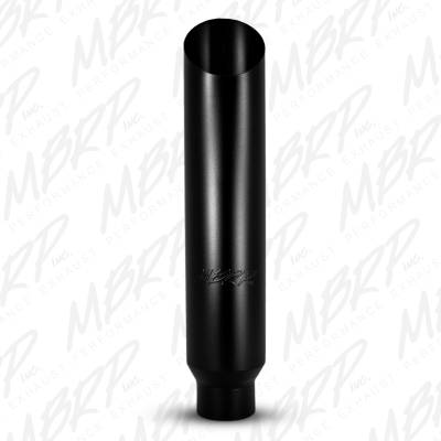 MBRP Exhaust 1 pc Stack 7" Angle Cut 36" Black Coated, 5" inlet B1710BLK