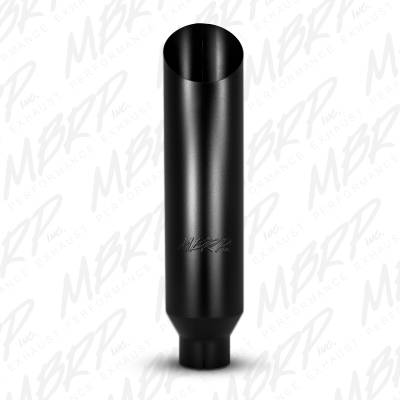 MBRP Exhaust 1 pc Stack 8" Angle Cut 36" Black Coated, 5" inlet B1810BLK