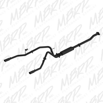 MBRP Exhaust 2 1/2" Cat Back, Dual Rear, Black Coated S5240BLK.