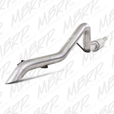 MBRP Exhaust 2 1/2" Off-Road Tail Pipe, Muffler before Axle, AL S5518AL.