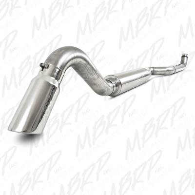 MBRP Exhaust 4" Down Pipe Back, EC/CC, Off Road, Single Turn Down, T409 S6004TD
