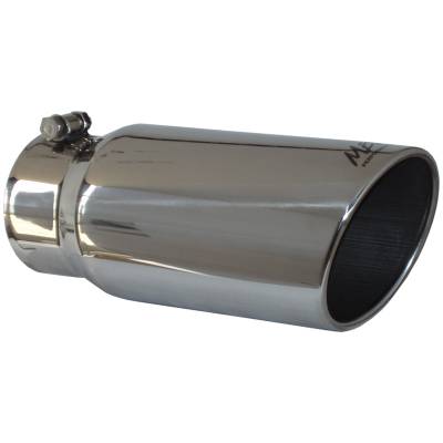 MBRP Exhaust Tip, 5" O.D. Angled Rolled End  4" inlet  12" length, T304 T5051.