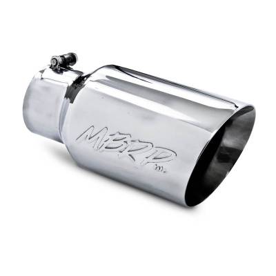 MBRP Exhaust Tip, 6" O.D. Dual Wall Angled  4" inlet  12" length, T304 T5072.