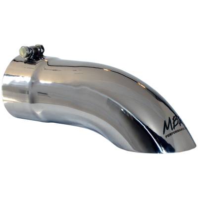 MBRP Exhaust Tip, 4" O.D.  Turn Down  4" inlet  12" length, T304 T5081.