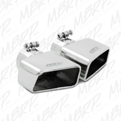MBRP Exhaust Tip, 4 1/2"x 2 3/4" ID, Rectangle, Angled Cut, 3" O.D. inlet, Driver Side, 7" L T5119.