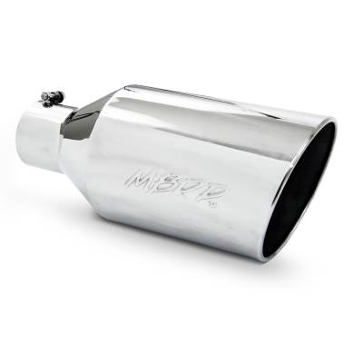 MBRP Exhaust Tip, 8" O.D., Rolled End, 4" inlet 18" in length, T304 T5128.