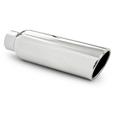 MBRP Exhaust 4" OD, 2.25" inlet, 12" in length, Angled cut Rolled End, Weld on, T304 T5139?