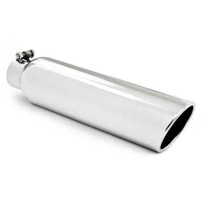 MBRP Exhaust 4" OD, 2.5" inlet, 16" in length, Angled Cut Rolled End, Clampless, no weld T5145?