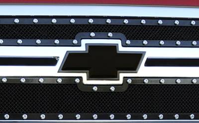 T-Rex 2011-2014 Silverado HD  LOGO ALUMINUM BLACK BOWTIE 19114B