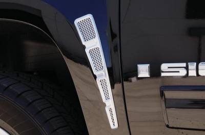 T-Rex 2007-2010 Silverado HD  Upper Class ALUMINUM CHROME SIDE VENT 54006