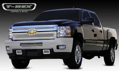 T-Rex 2011-2014 Silverado HD  Upper Class STAINLESS POLISHED Grille 54114