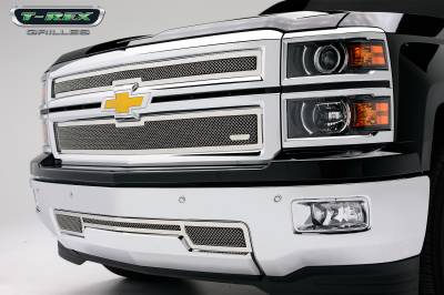 T-Rex 2014-2015 Silverado Z71  Upper Class STAINLESS POLISHED Grille 54120