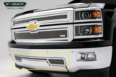 T-Rex 2014-2015 Silverado  Upper Class STAINLESS POLISHED BUMPER 55117