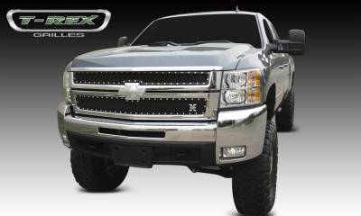 T-Rex 2007-2010 Silverado HD  X-METAL STEEL BLACK Grille 6711121