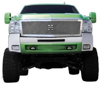 T-Rex 2007-2010 Silverado HD  X-METAL STAINLESS POLISHED Grille 6711130