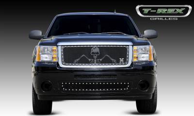 T-Rex 2007-2013 Sierra  GRUNT STEEL FLAT BLACK Grille 7112056