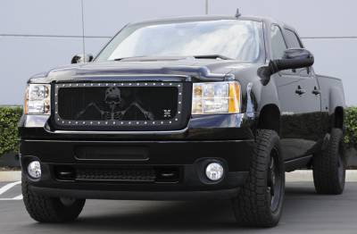 T-Rex 2011-2013 Sierra HD  GRUNT STEEL FLAT BLACK Grille 7112096