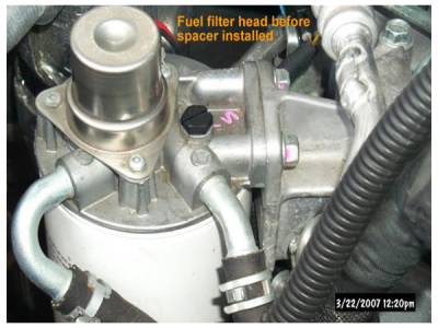 Merchant Automotive - Fuel Filter Head Spacer Kit, LB7 LLY LBZ LMM, 2001-2010 - Image 2